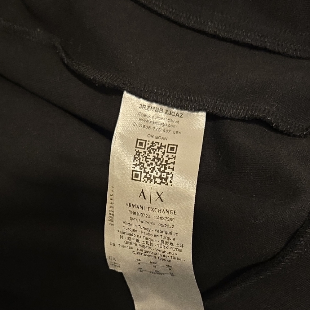Armani Exchange Elegant Black Garment